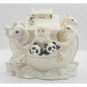 Lenox Noah's Ark Piggy Bank Collectible Porcelain Coin Animals Porcelain Nursery